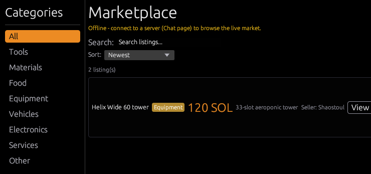 The marketplace with listings from real people